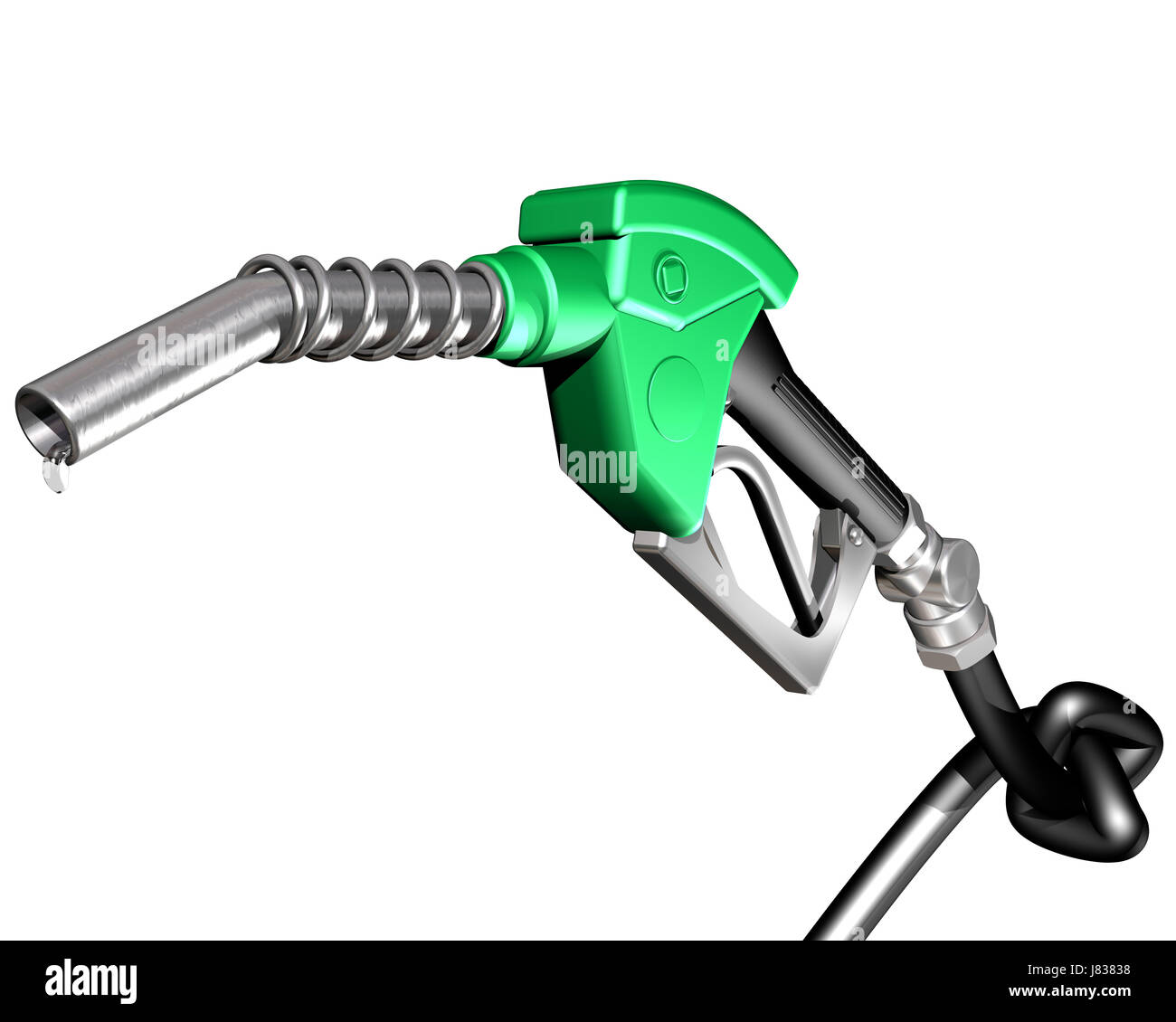 Ugello di gas benzina benzina pompa nodo isolato antigoccia garage gas combustibile ugello flessibile Foto Stock