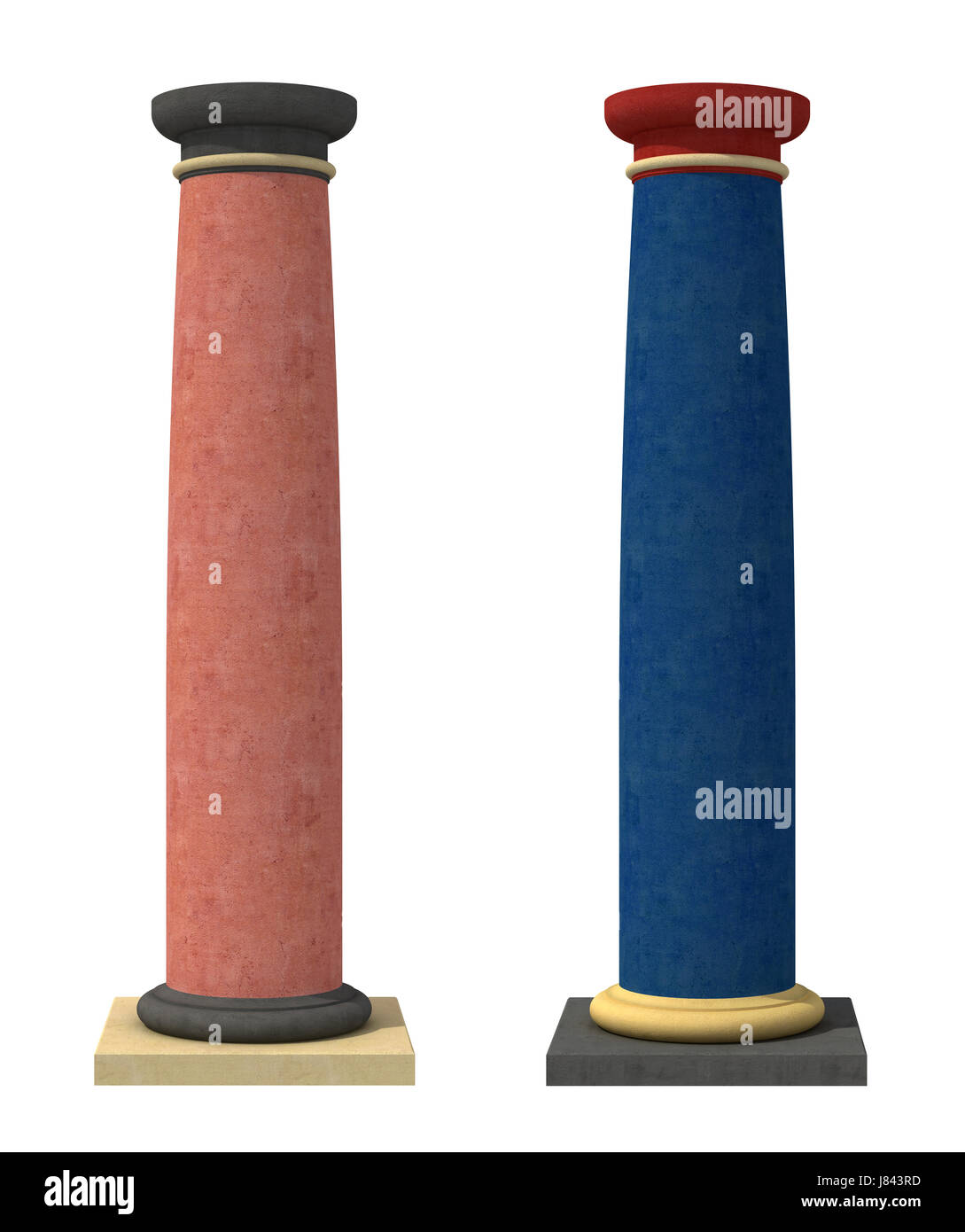 Isolato in stile greco di costruzione architettura in stile architettonico colonna Foto Stock