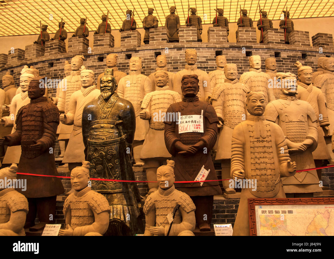Guerrieri di Terracotta in formazione Foto Stock
