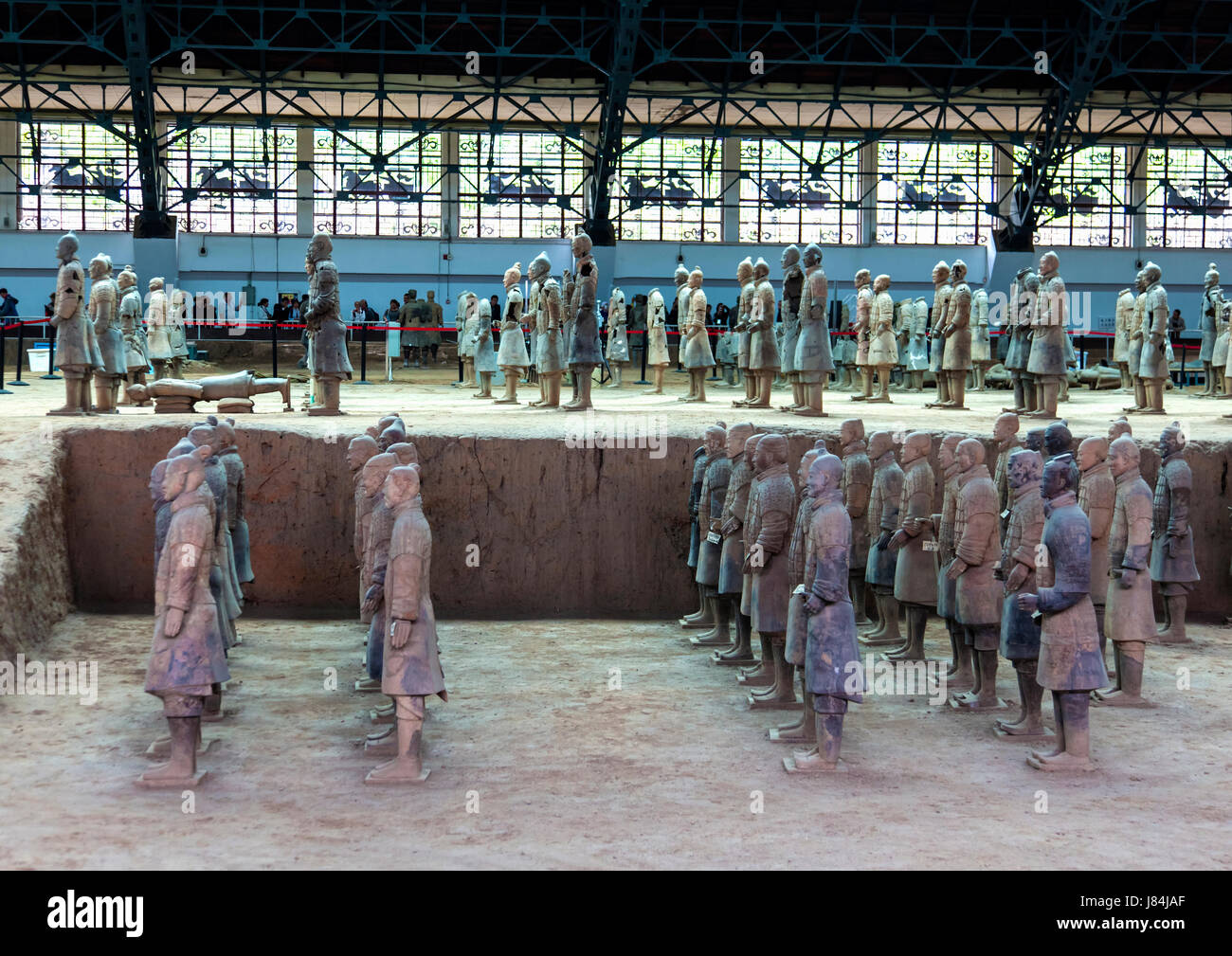 Guerrieri di Terracotta di Xian museum Foto Stock