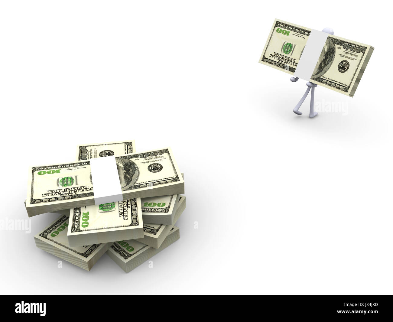 Scegli il prestito bancario istituto dollari Dollaro successo isolato di successo Foto Stock