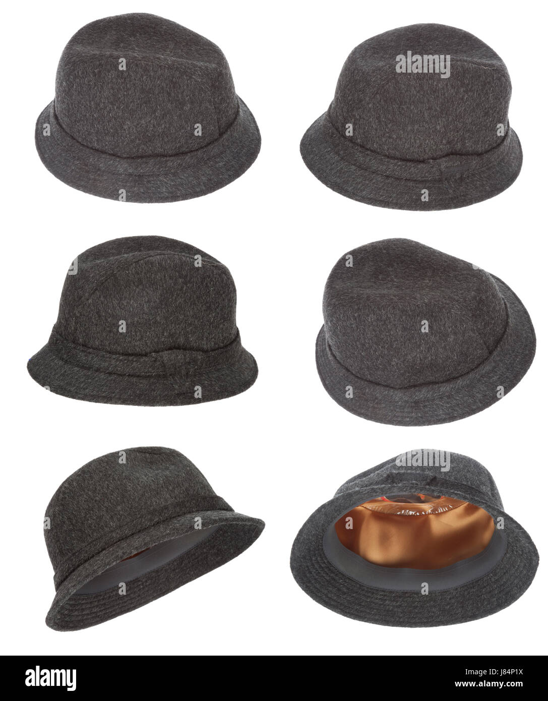 Oggetto isolato hat copricapo di lana tweed oggetto di testa di moda isolato closeup Foto Stock