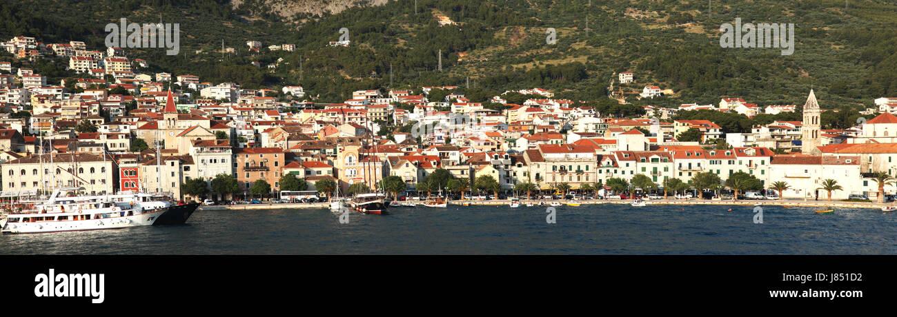 Panorama makarska Foto Stock