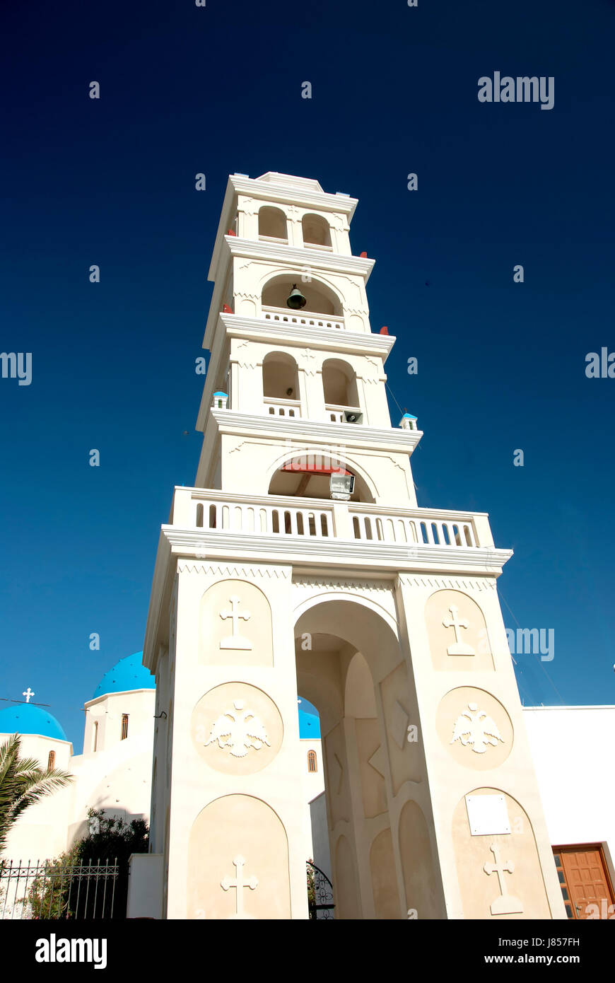 Blue Tower viaggi religiosi religione chiesa cultura colore vacanza vacanze Foto Stock