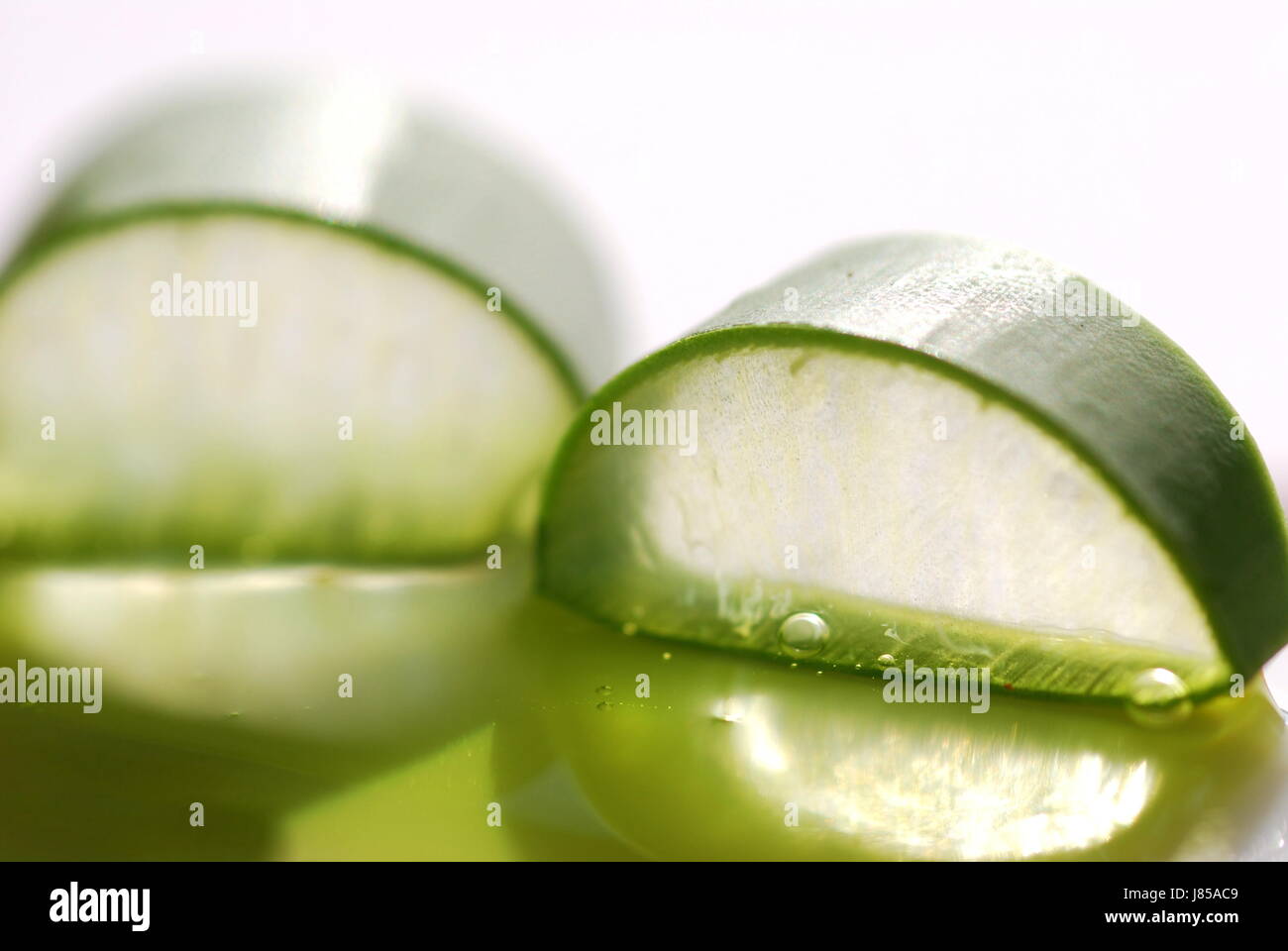 Aloe vera gel cosmetici serie Foto Stock