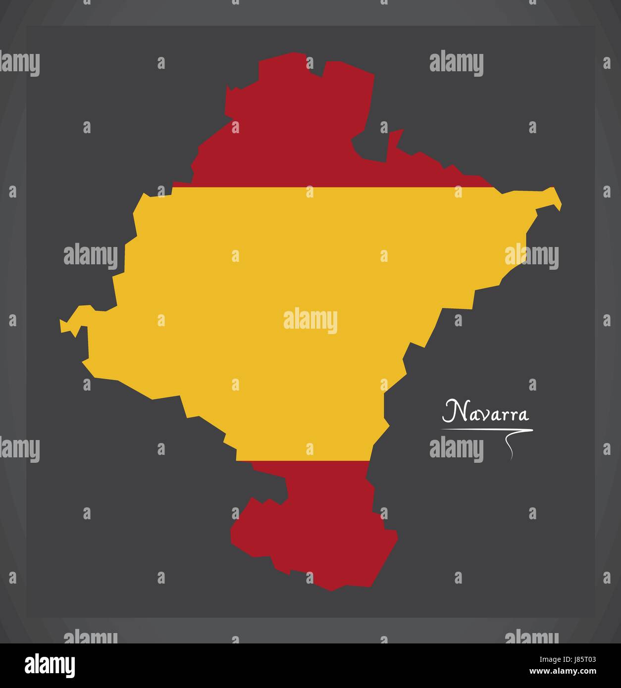Mappa regioni spagna con bandiera Immagini Vettoriali Stock Alamy