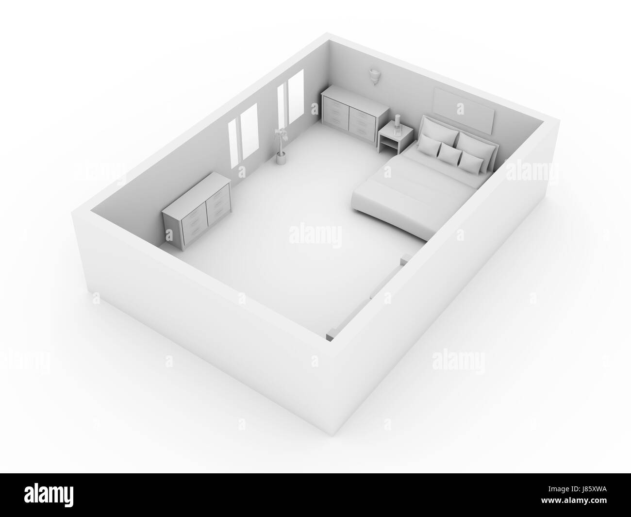 Costruire mobili modello progetto di design concept bozza del piano di moderna grafica Foto Stock