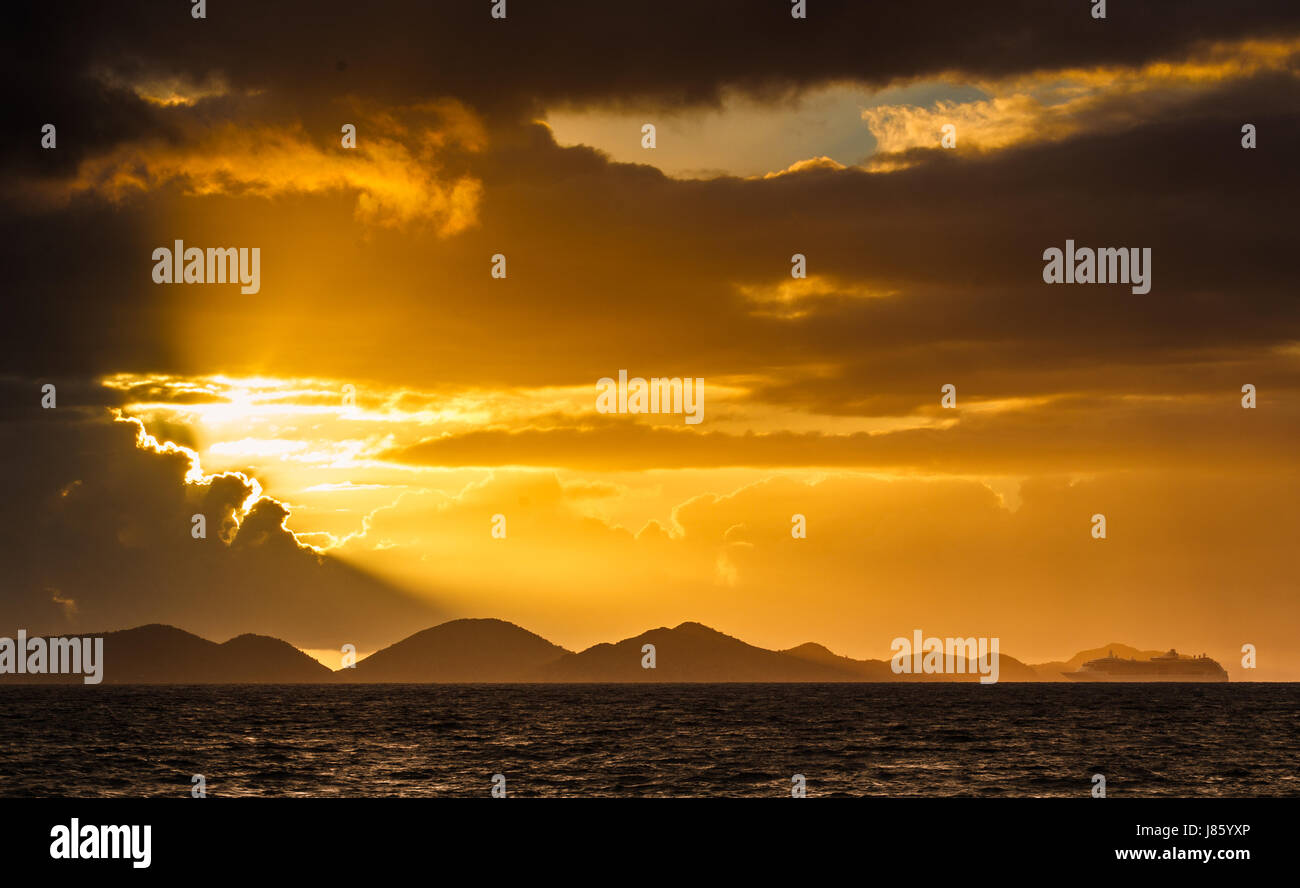 Sunrise Tortola Island , BVI Foto Stock