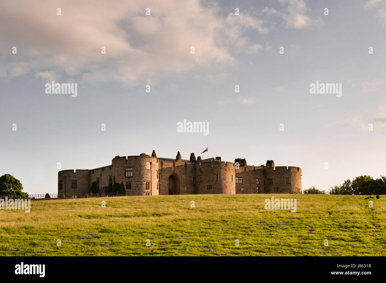 Castello di Chirk, vicino a Wrexham, Galles, Regno Unito. Costruito nel 1295 da Roger Mortimer Foto Stock