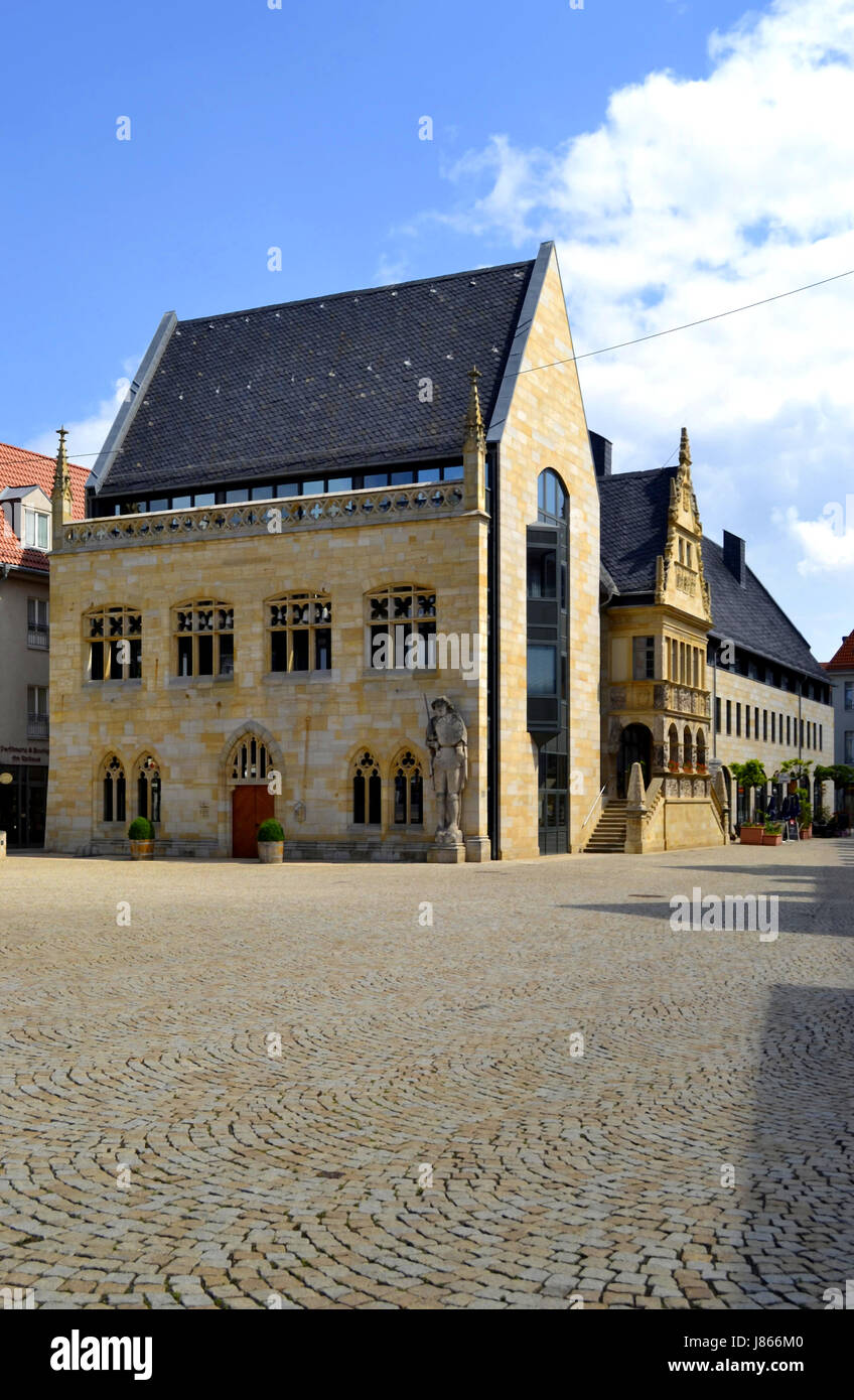 Il municipio in stile di pietra arenaria di costruzione architettura in stile architettonico Foto Stock