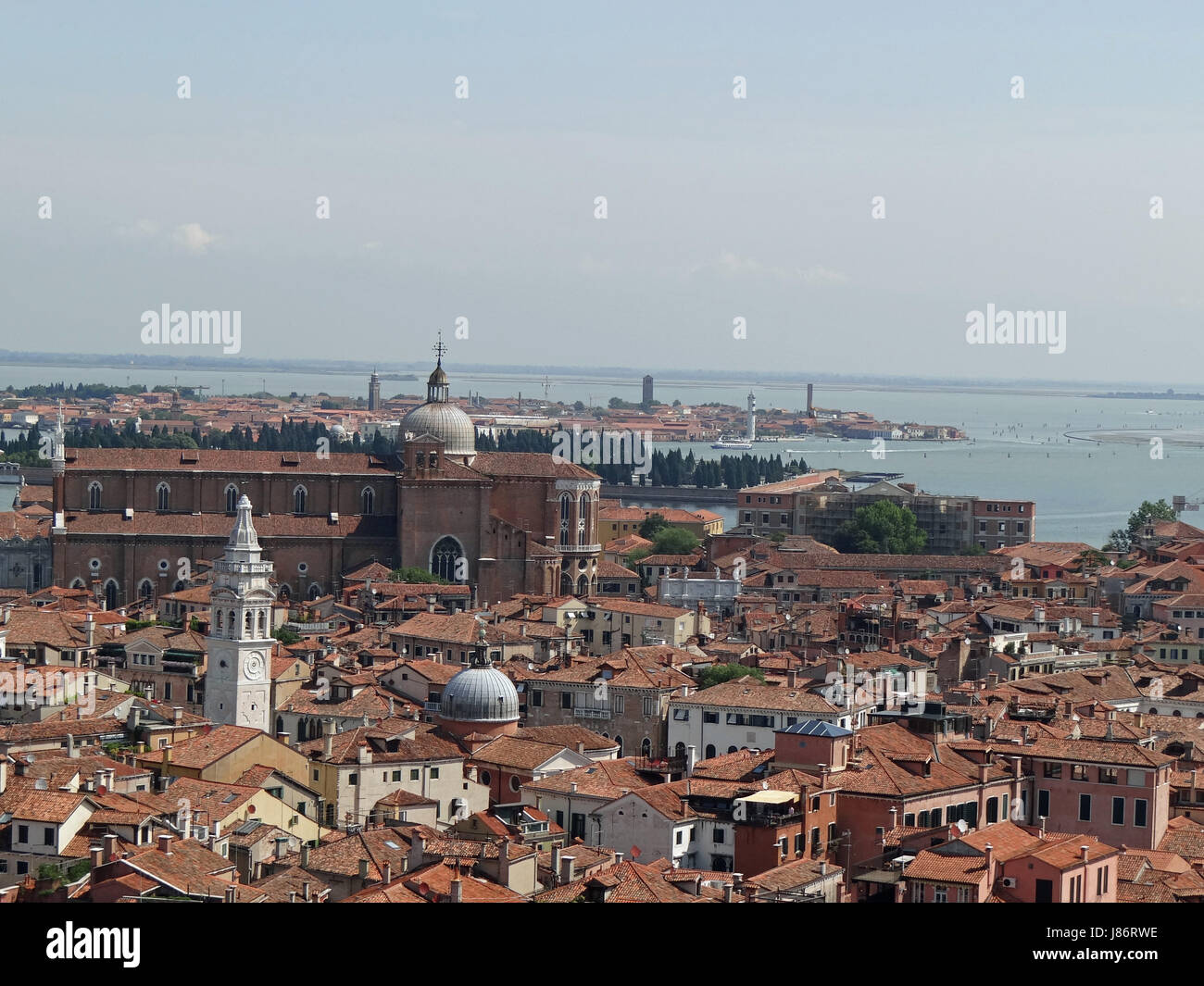 Piazza Venezia vista prospettica di outlook vista panorama lookout antenna mark Foto Stock