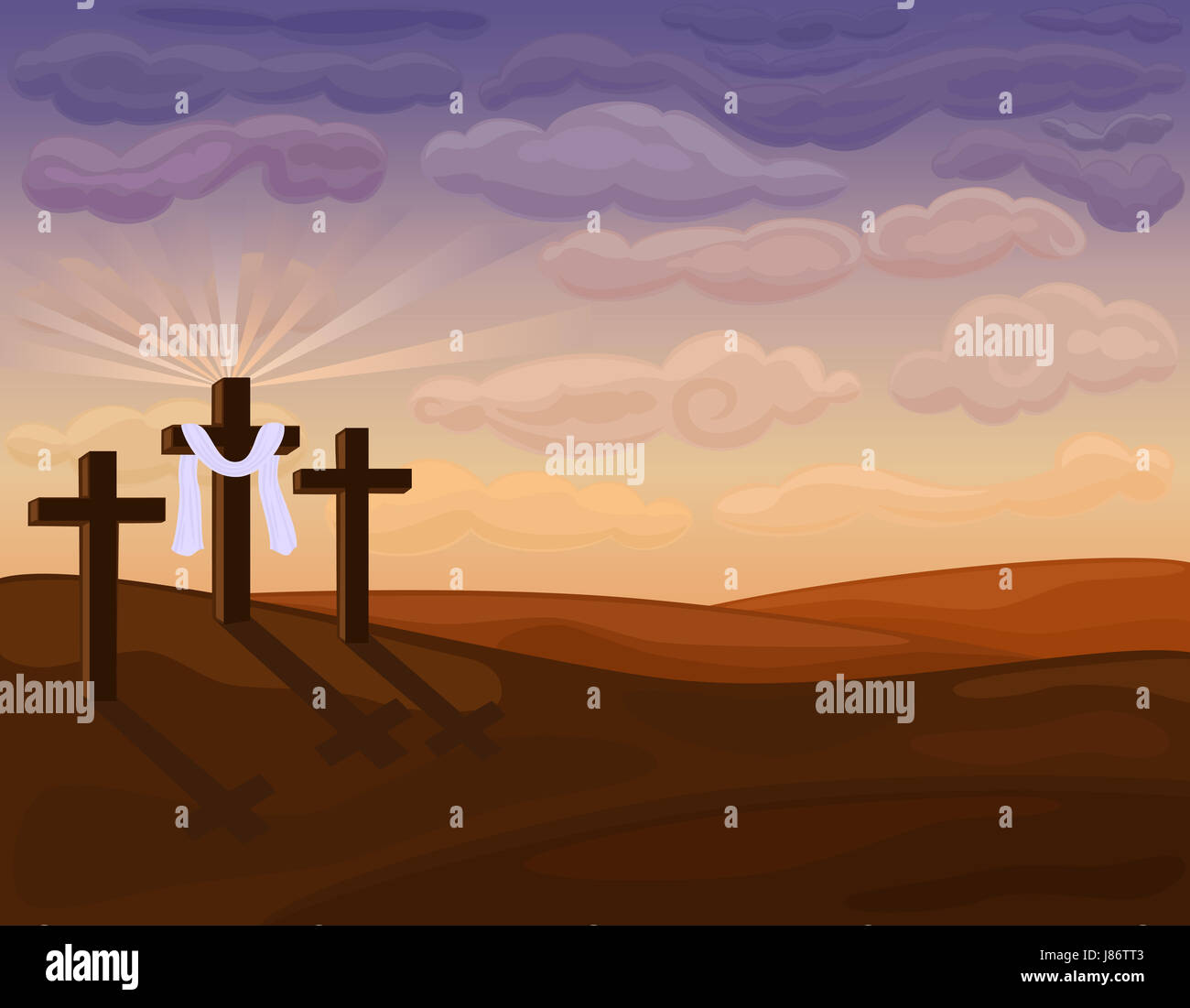 La religione di morte crocifissione di Pasqua di risurrezione Gesù religione cavalleria religiosa Foto Stock