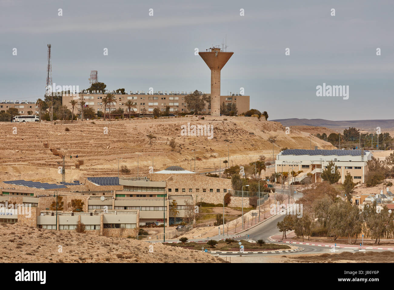 Un insediamento nel deserto del Negev, Israele Foto Stock