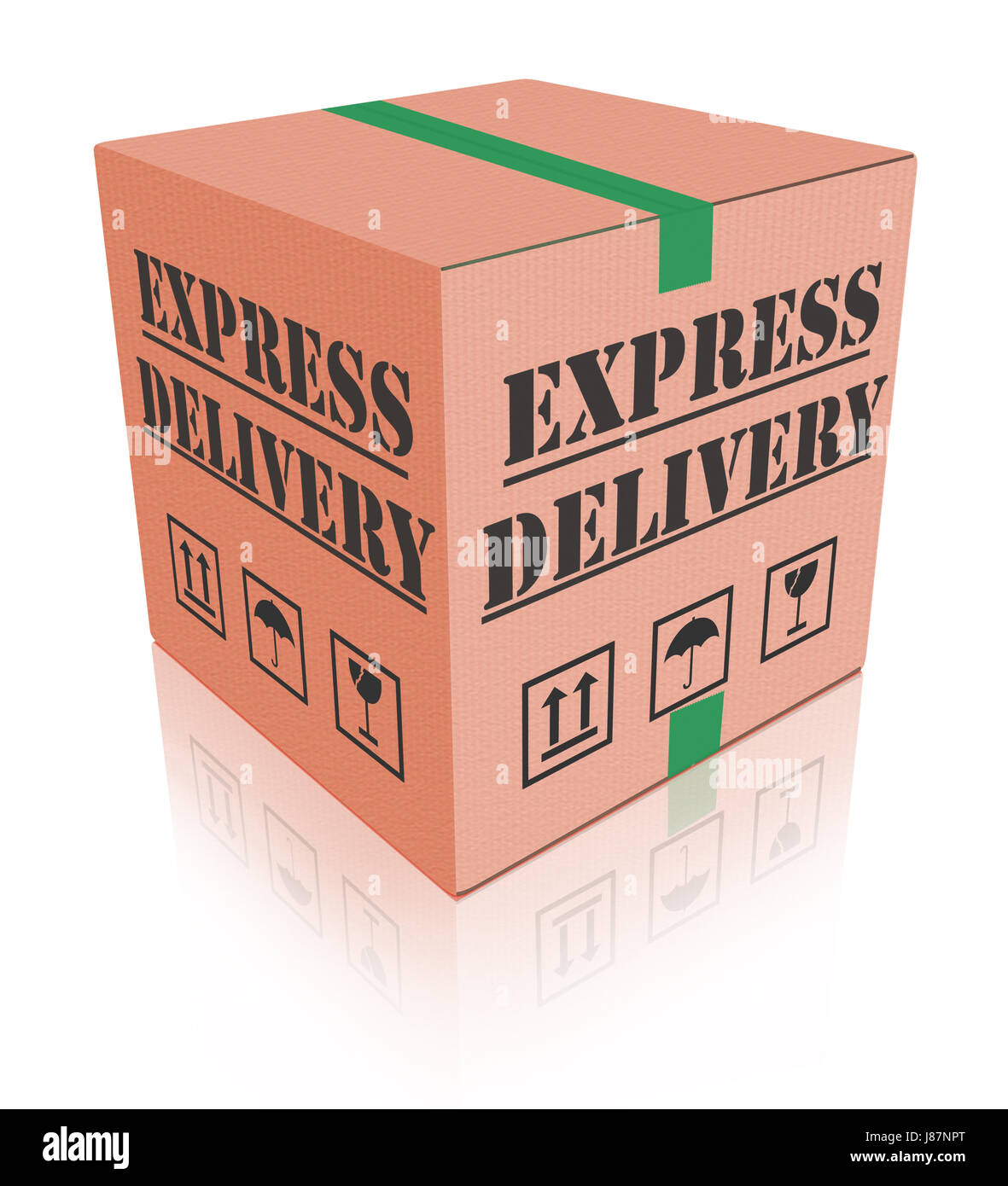 Ordine, isolato, trasporto, logistica, word, express, pacchetto, contenitore, Foto Stock