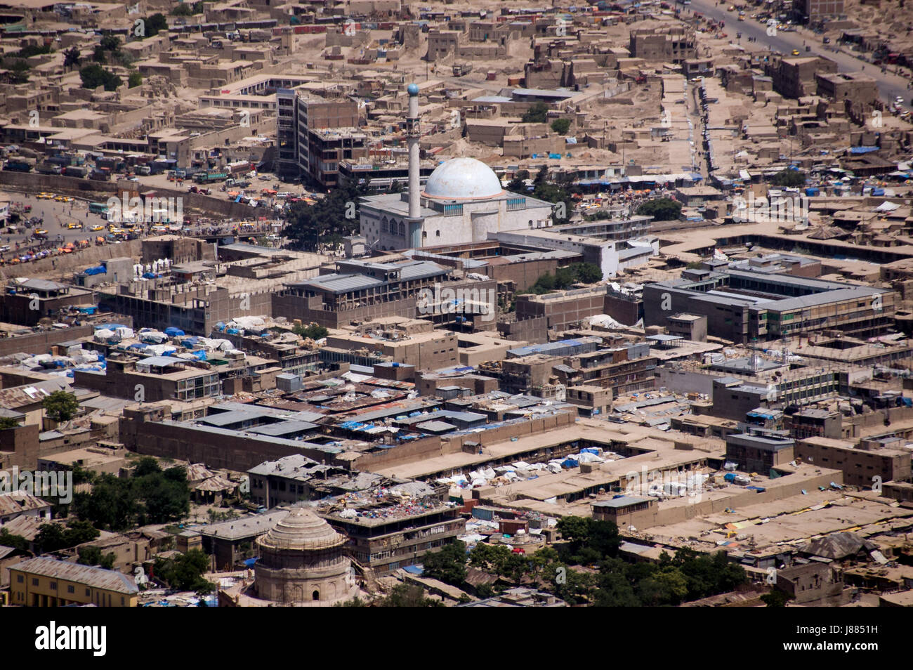 Vista aerea del centro di Kabul, Afghanistan Foto Stock