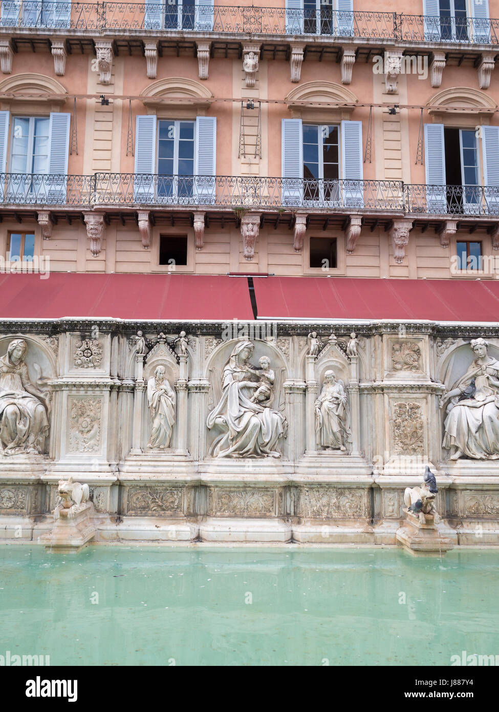 Fonte Gaia, Piazza del Campo a Siena Foto Stock