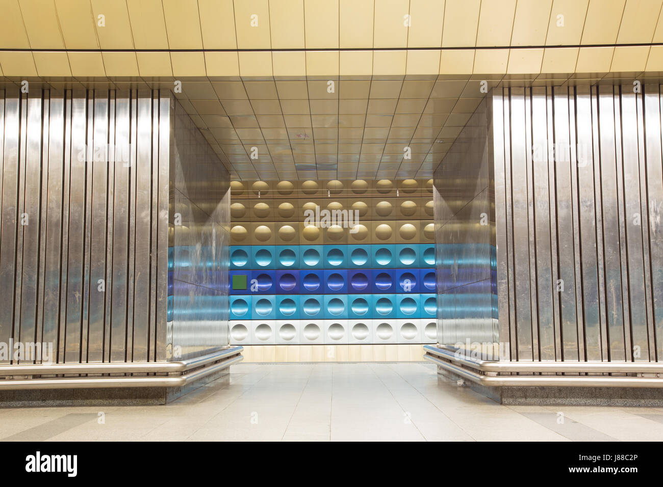 La stazione della metropolitana di Praga Foto Stock