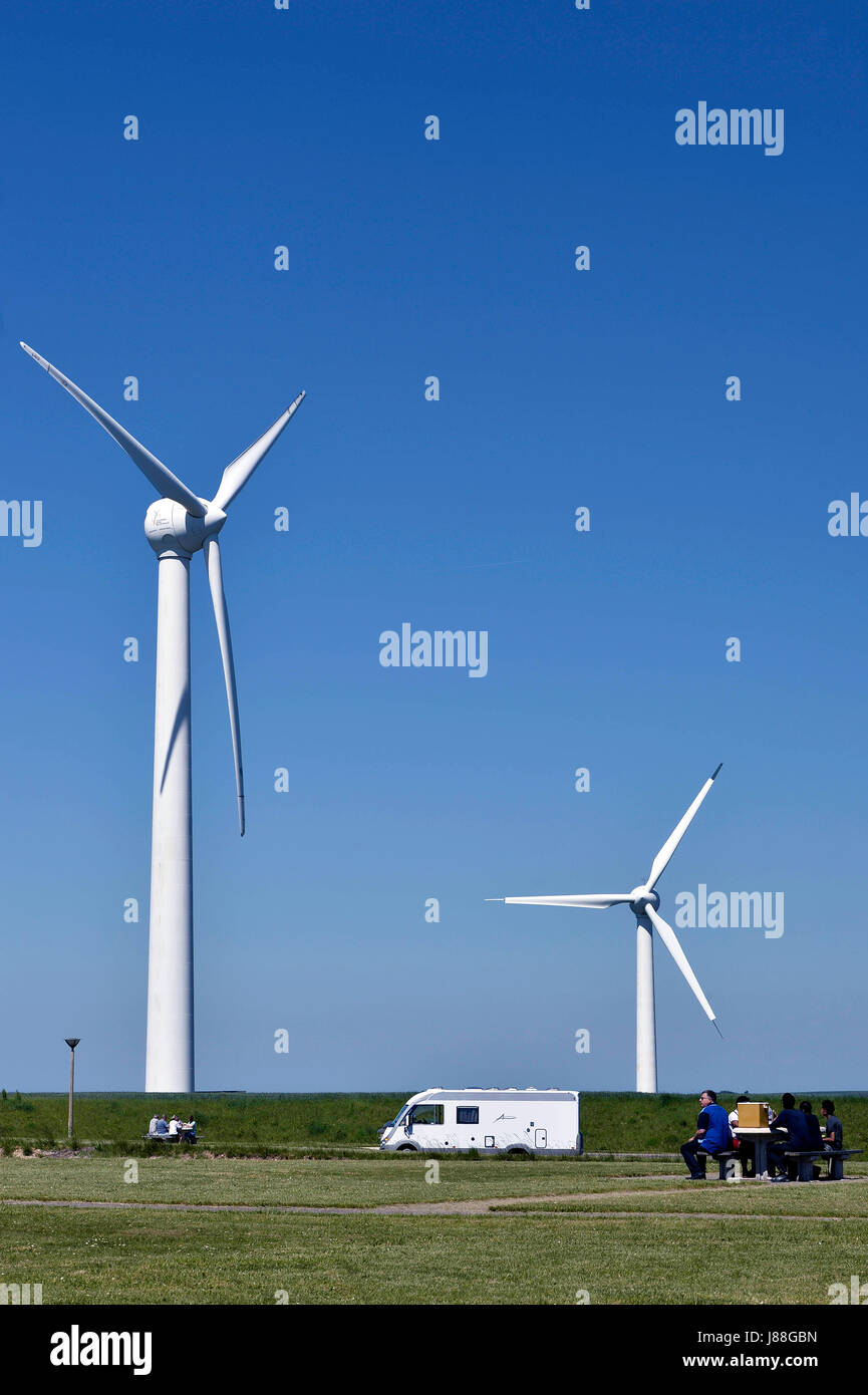 Turbina eolica in Picardie, Hauts de France Foto Stock