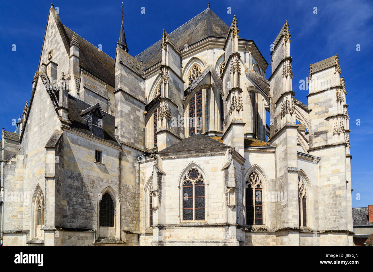 Francia, Loiret, Clery-Saint-Andre, la Basilica di nostra Signora di Clery, abside Foto Stock