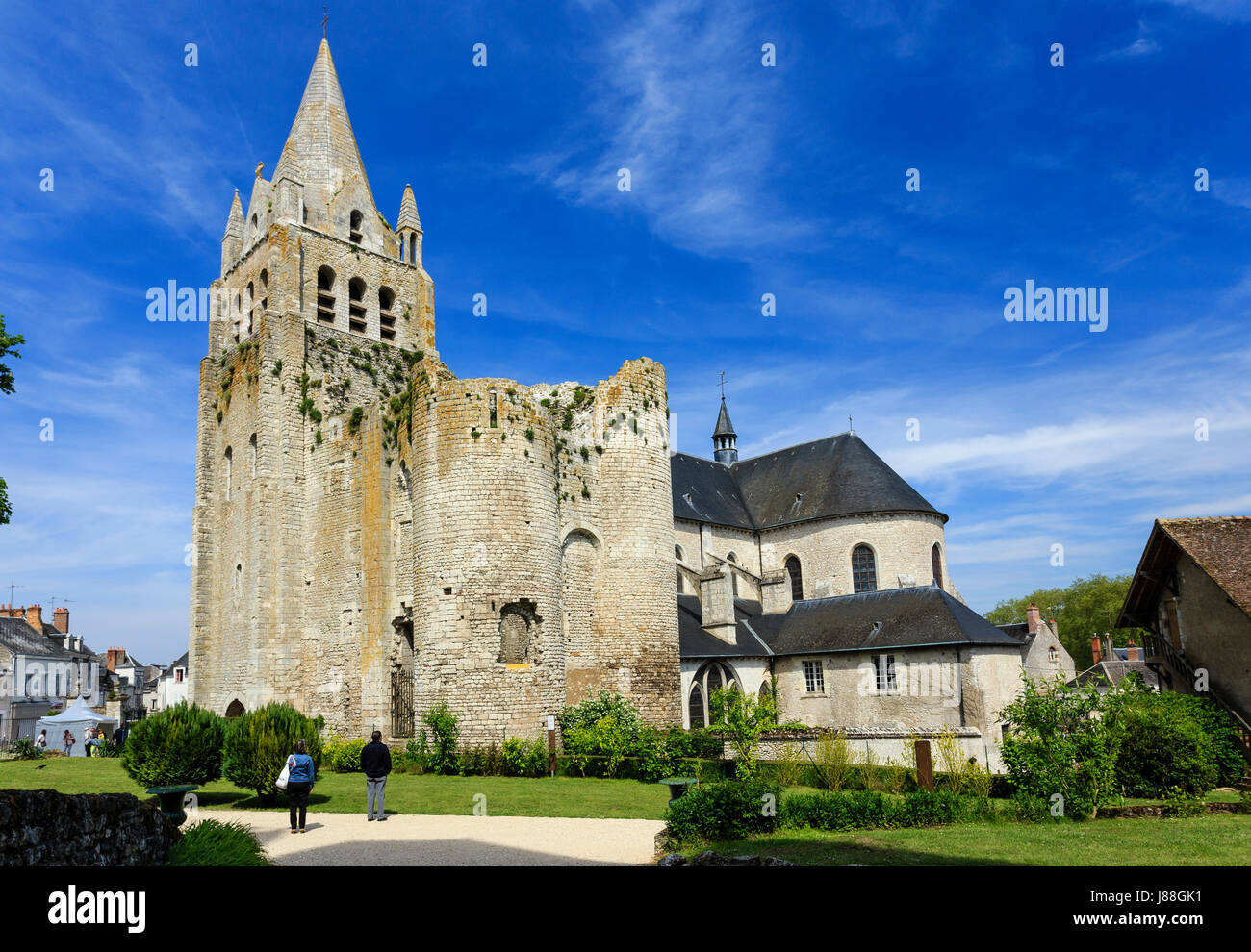 Francia, Loiret, Meung-sur-Loire, Chiesa di Saint-Liphard Foto Stock
