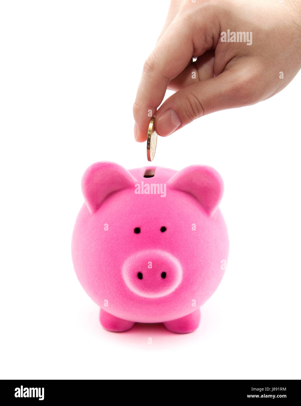 Banca, istituto di credito, mano, economico, isolato, Coin, salvare, giocattolo, Foto Stock