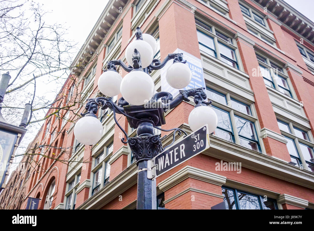 Street lanterne in Vancouver Gastown - Vancouver - Canada - Aprile 12, 2017 Foto Stock