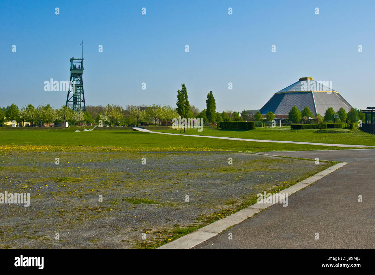 Parco, giardino, industriale, brilla, brilla, luminoso, Lucent, luce, sereno, Foto Stock