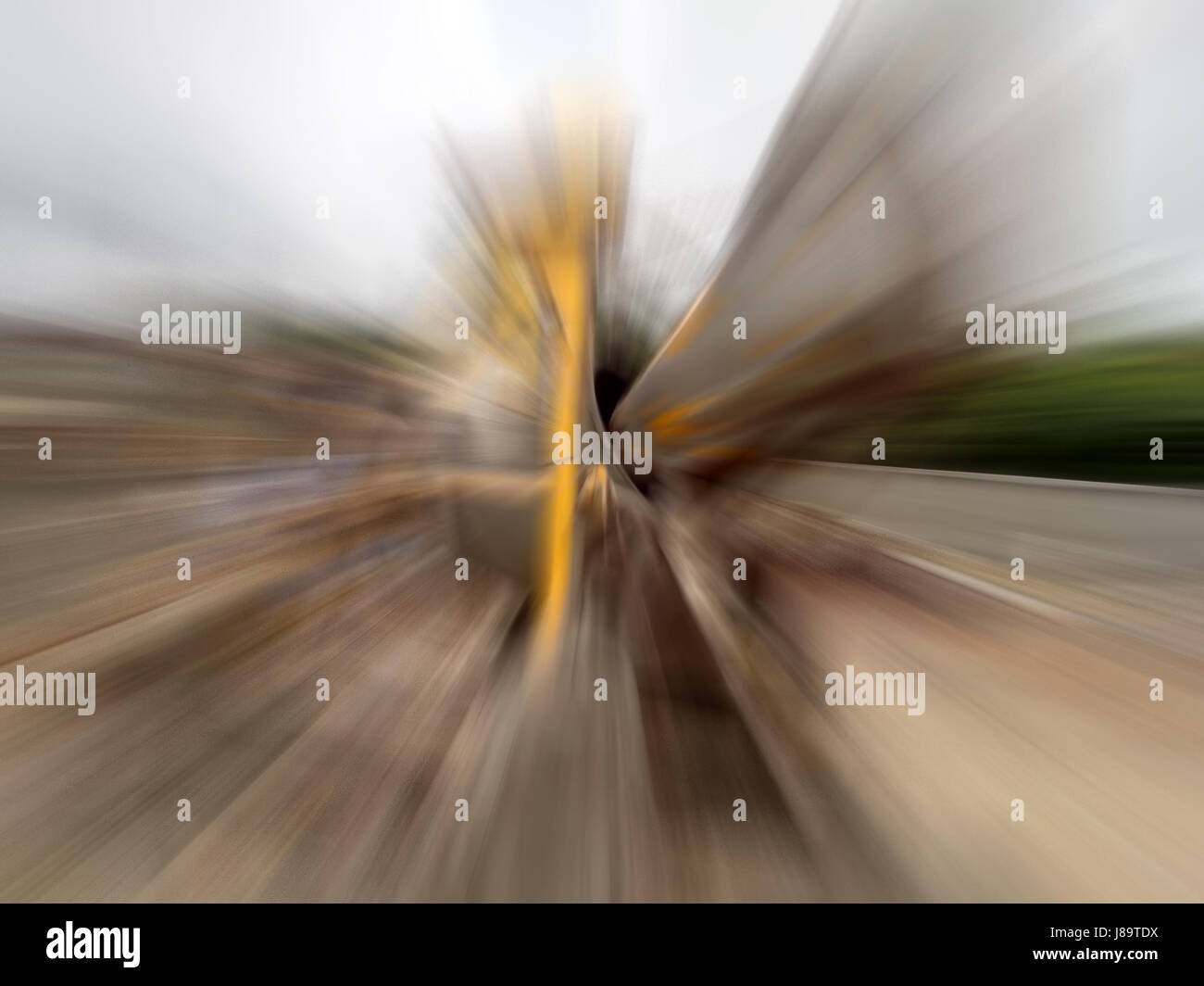 Scavatrice. shot con motion blur effetto. Foto Stock