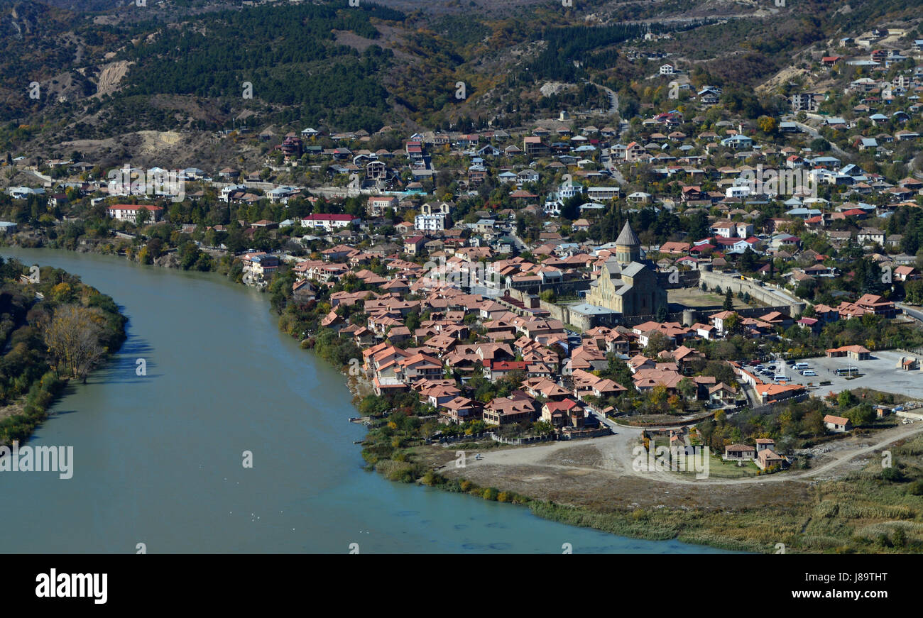 Mtskheta - antica capitale della Georgia. Foto Stock