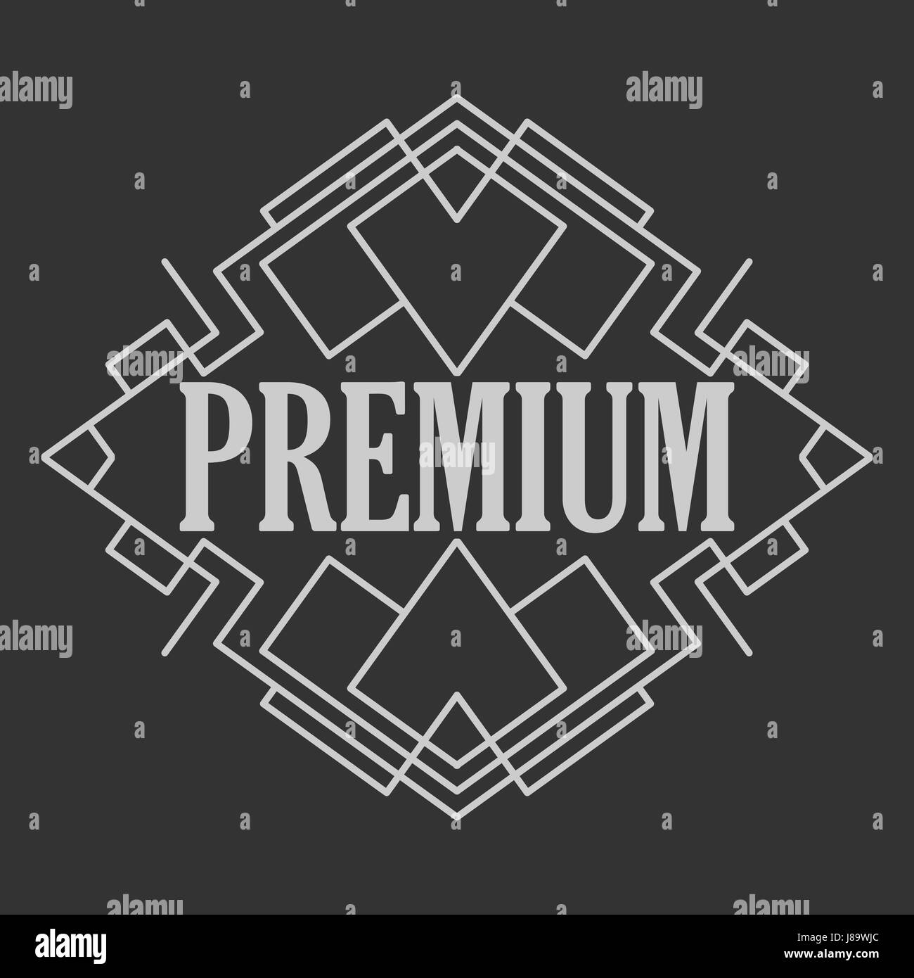 Badge d'annata. Modello di logo. Illustrazione Vettoriale