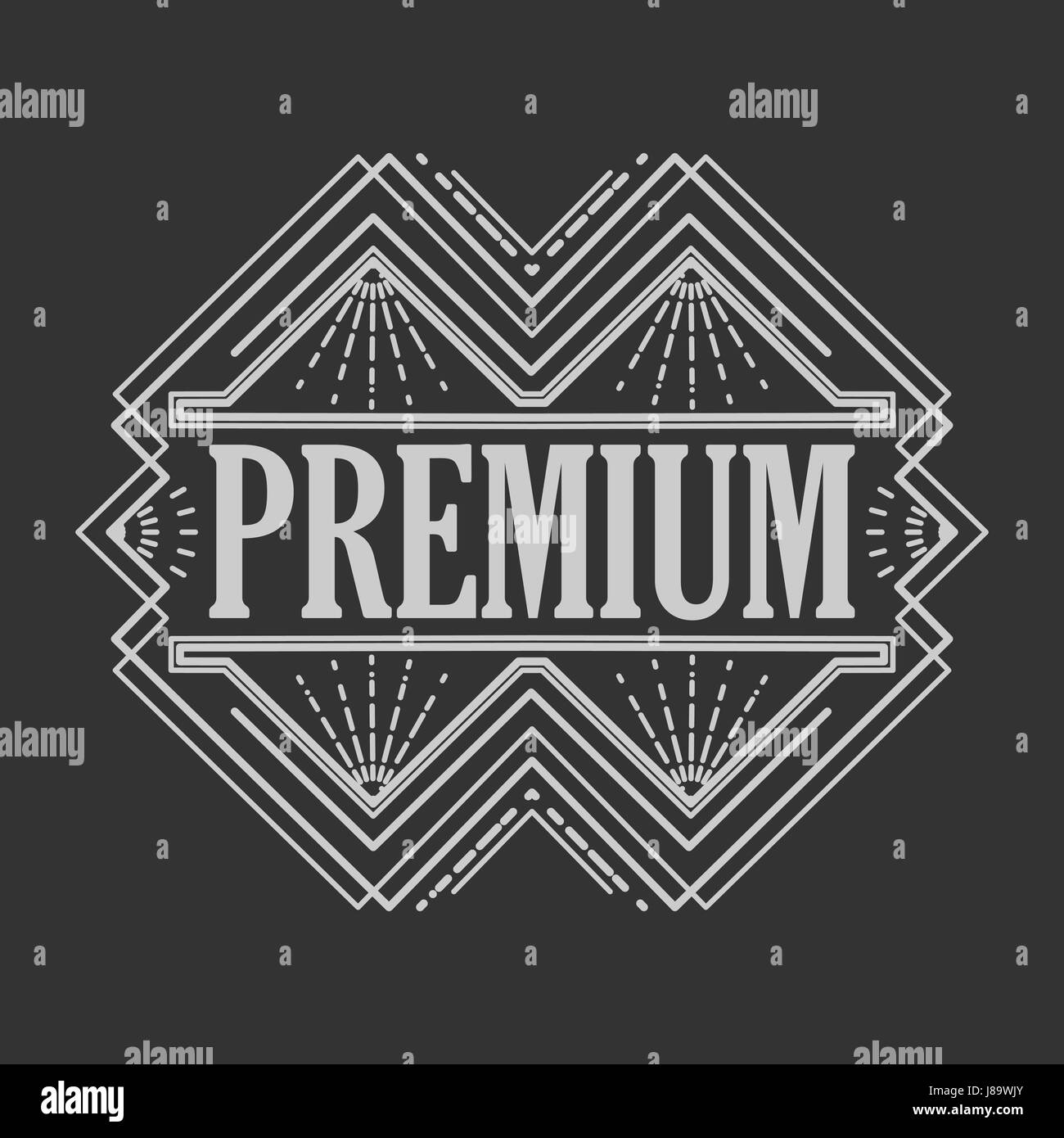 Badge d'annata. Modello di logo. Illustrazione Vettoriale