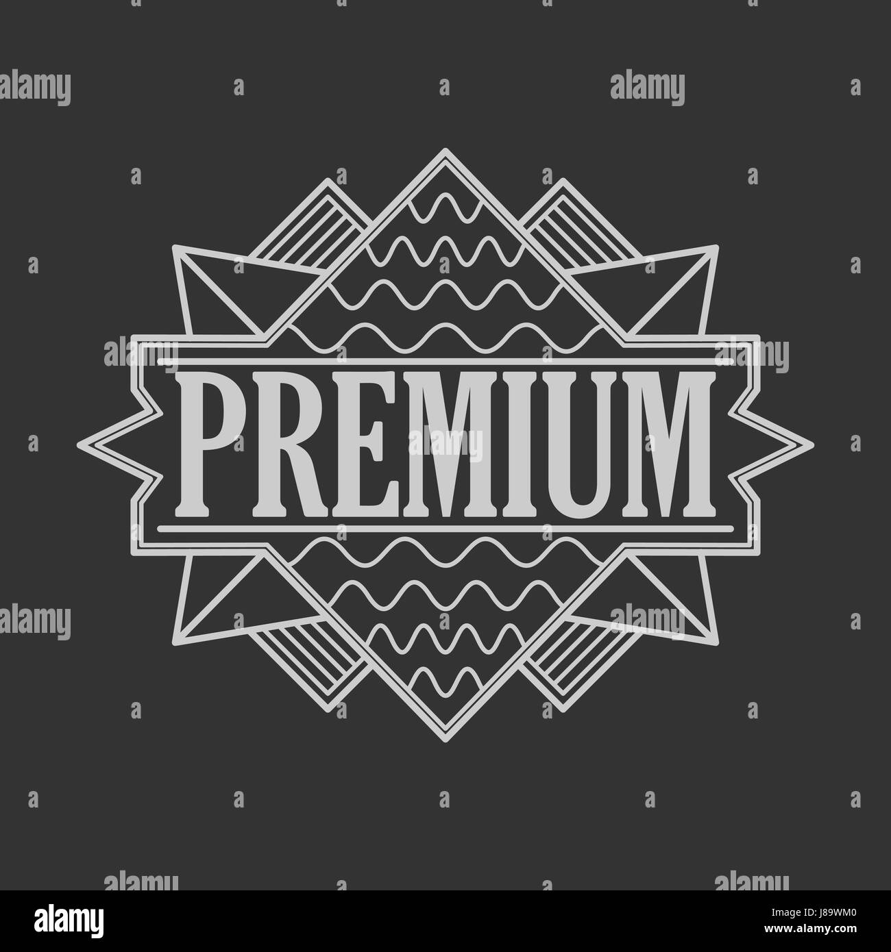 Badge d'annata. Modello di logo. Illustrazione Vettoriale