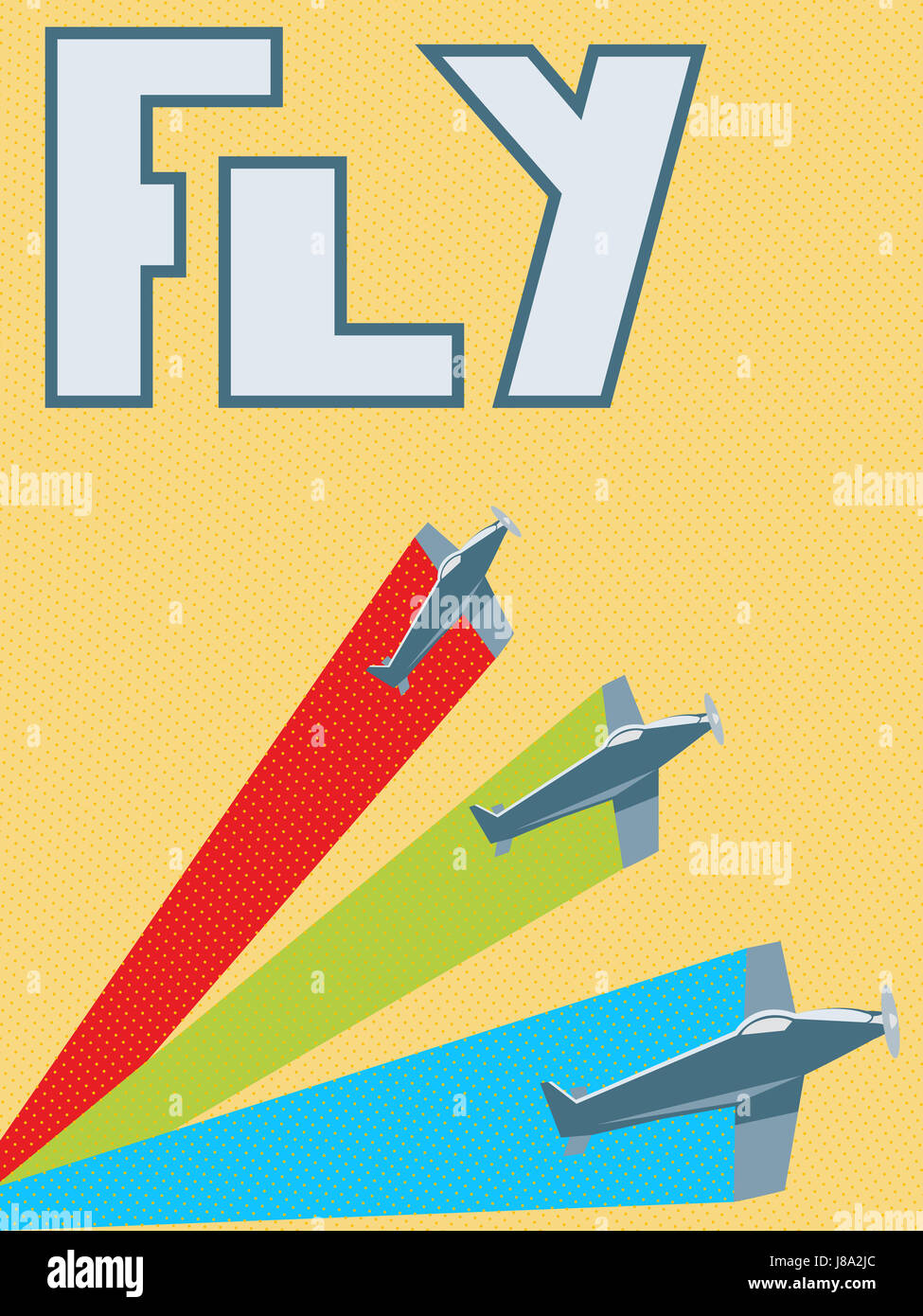 Arte, poster, tre, astratta, artistico, aeromobili, aereo, piano, aereo, Foto Stock