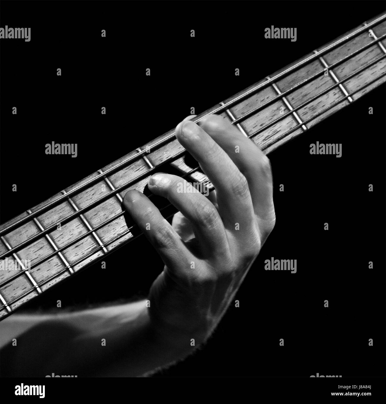 Mano, dito, musica, legno, chitarra, stringa, play-back, mano, dito, musica, Foto Stock