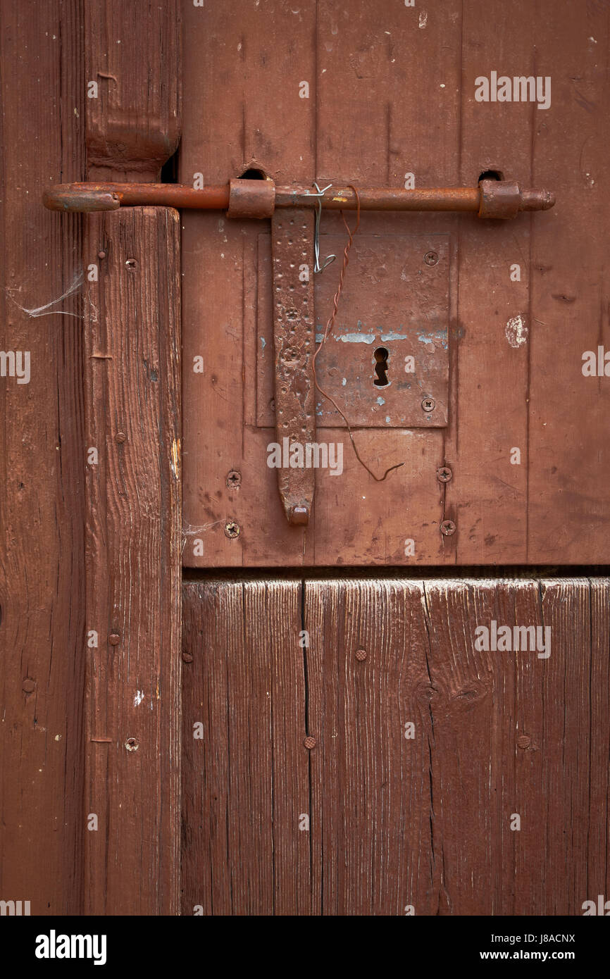 Casa, costruendo, dettaglio, storico, pietra, legno antico, forte, obiettivo, Foto Stock