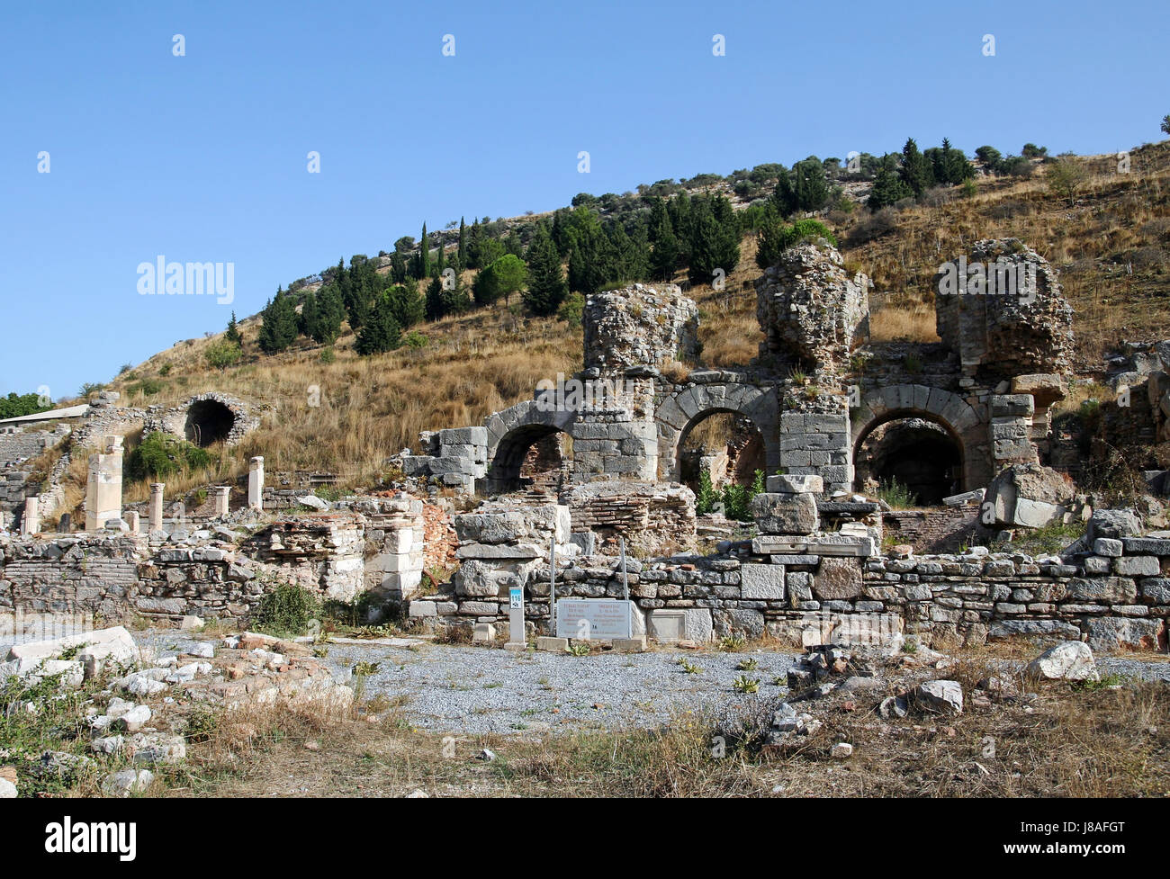 Efeso - splendido vecchio palazzo di epoca romana Foto Stock