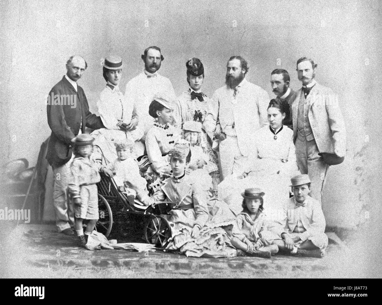 Foto di gruppo tra cui il principe e la Principessa di Galles in Danimarca Foto Stock