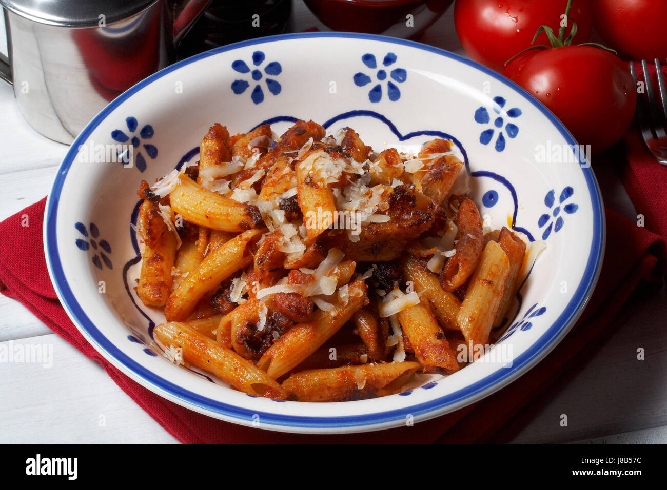 Italiano, formaggi, pasta di pomodoro fritto, ristorante, alimentari, aliment, pepe, Foto Stock