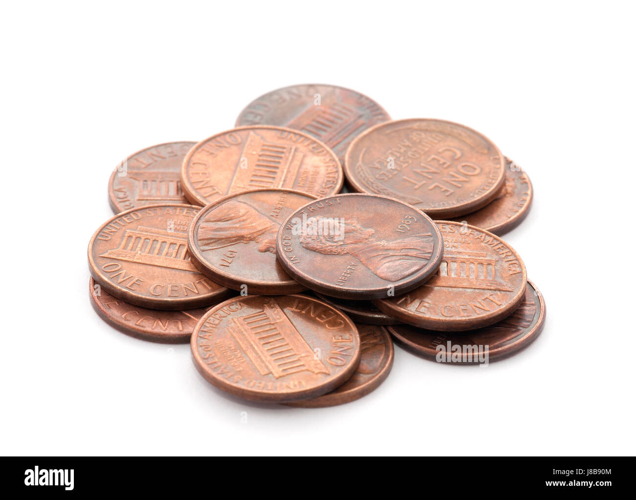 American, Stati Uniti d'America, monete, cento centesimi, denaro, banca, istituto di credito, dollaro, Foto Stock