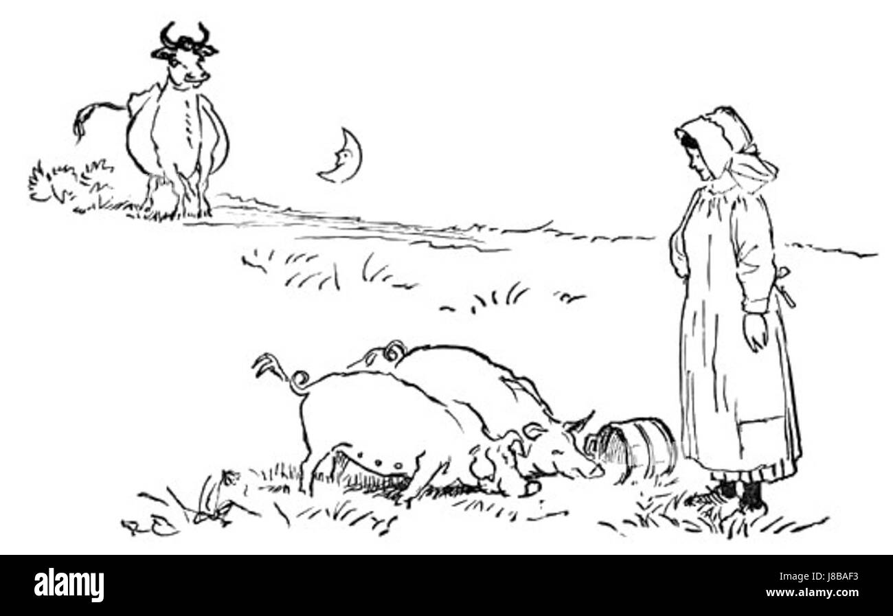 Questa pagina si riferisce probabilmente alle filastrocche 'Hey Diddle Diddle' e 'Baby Bunting', entrambe delle quali sono filastrocche inglesi tradizionali. Sono spesso utilizzati nella letteratura per l'infanzia e come parte del patrimonio culturale. Foto Stock