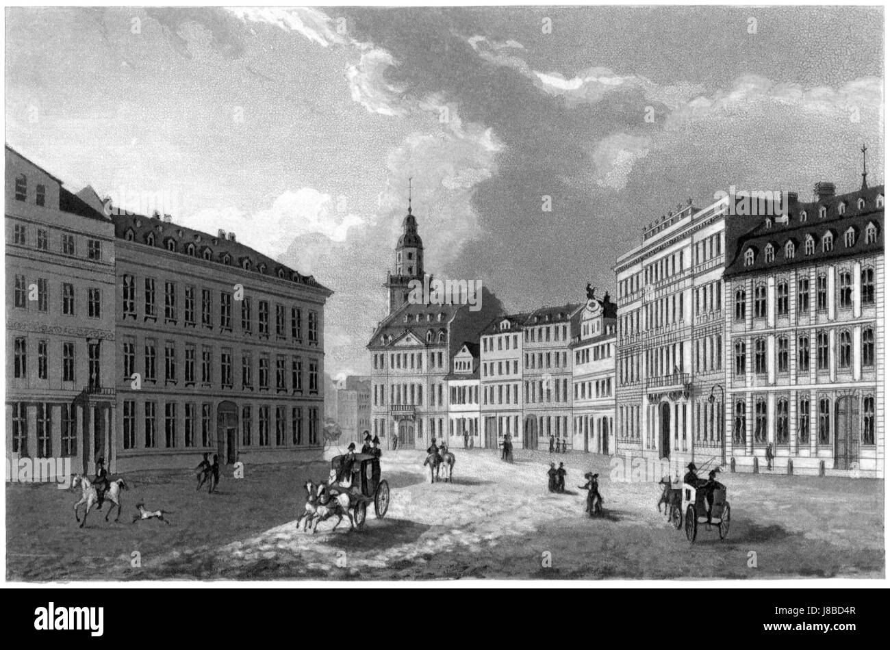 Frankfurt am Main VPDFSLMEDSE 0007 Der Rossmarkt raccolto Foto Stock