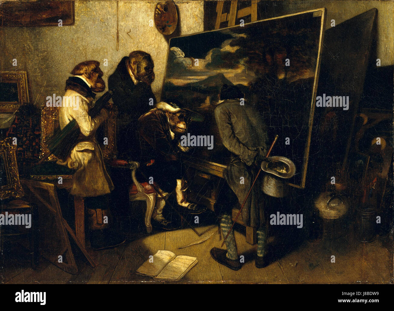 Questo lavoro del 1837 di Alexandre Gabriel Decamps presenta una serie di interpretazioni artistiche e competenze per catturare momenti storici e culturali, mettendo in mostra lo stile e l'influenza artistica di Decamps. Foto Stock