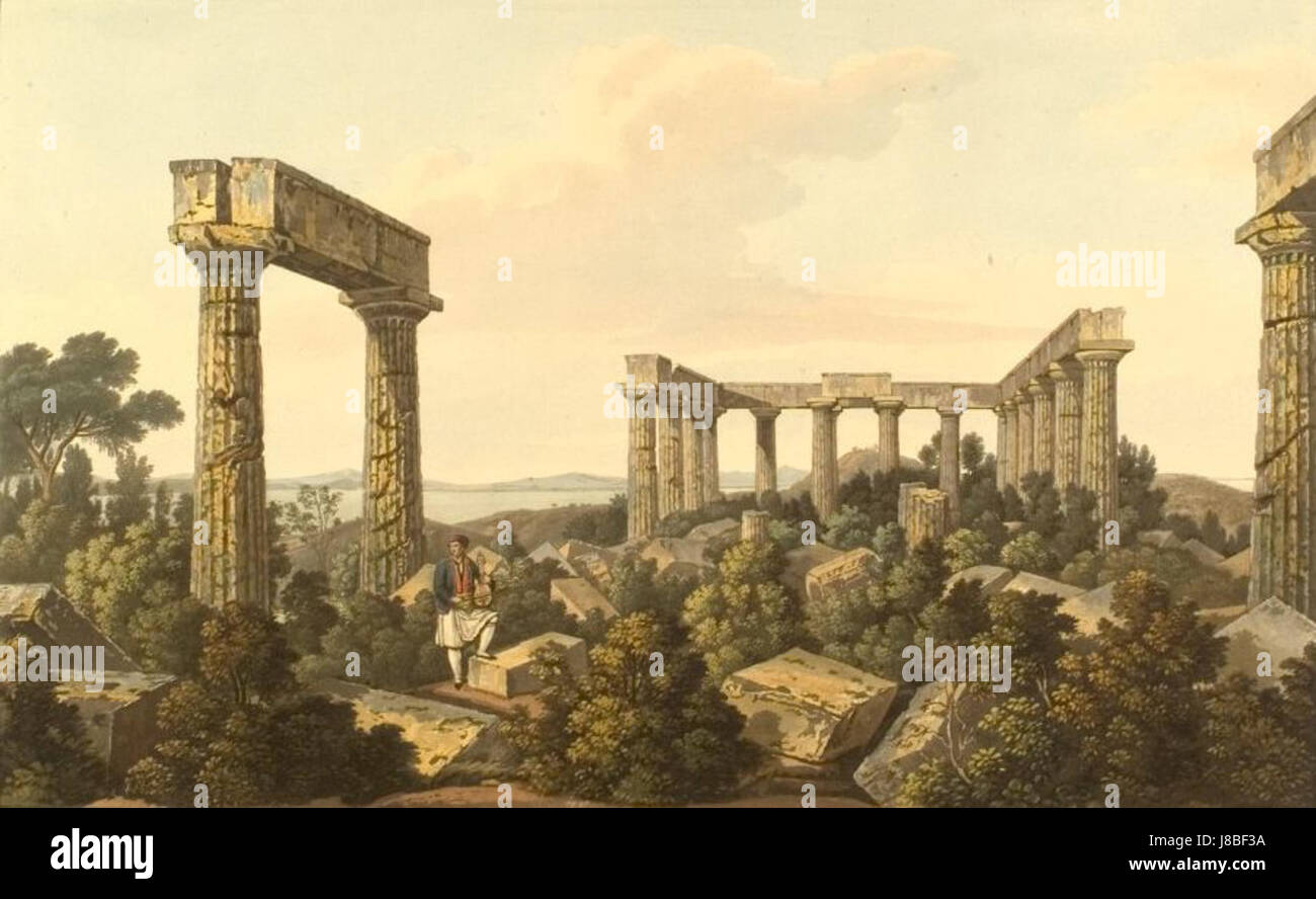 Questo si riferisce a una rappresentazione di Zeus Panhellenios, una forma dell'antico dio greco Zeus venerato in tutto il mondo greco. L'immagine è legata al contesto storico e culturale dell'antica religione greca e alla sua rappresentazione nell'arte. Foto Stock