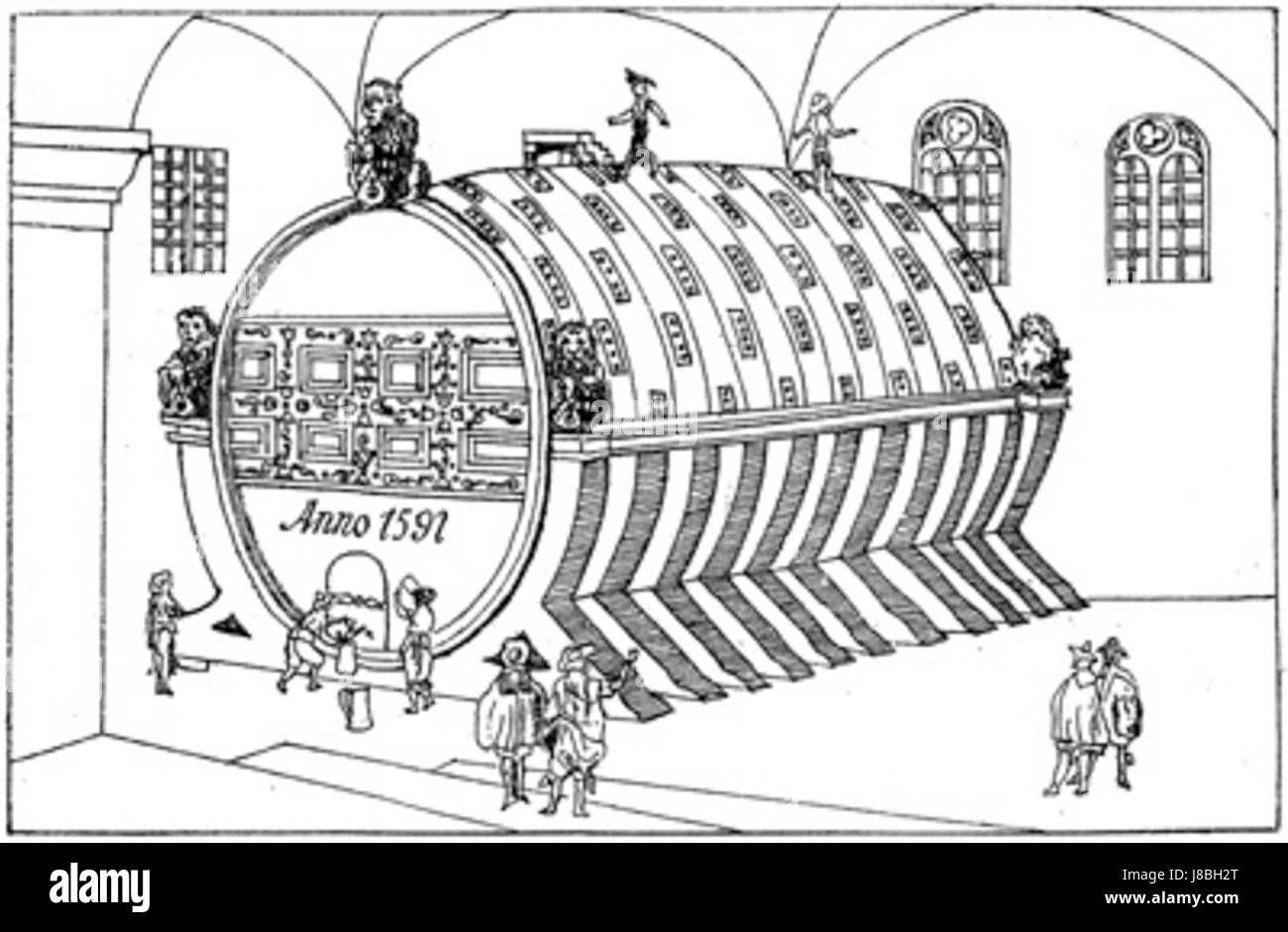 Il castello di Heidelberg botte di vino Foto Stock