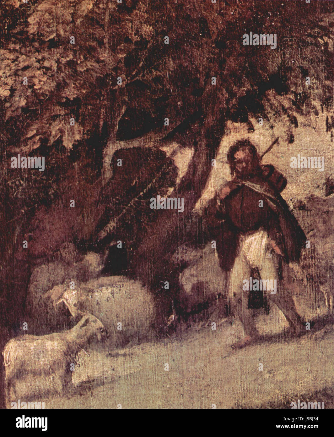 Giorgione, pittore italiano dell'alto Rinascimento, è noto per i suoi paesaggi suggestivi e lo sviluppo della scuola pittorica veneziana. Le sue opere, tra cui il suo pezzo numerato 041, dimostrano la sua maestria nel colore e nella luce nell'arte rinascimentale. Foto Stock