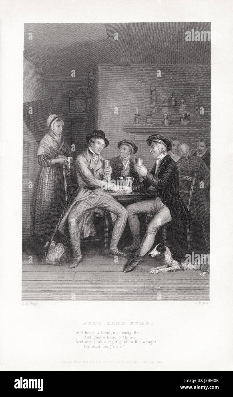 John Masey Wright John Rogers Robert Burns Auld Lang Syne Foto Stock