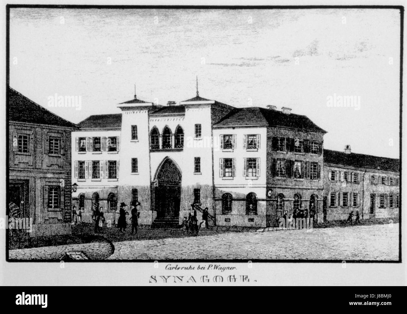 Karlsruhe Synagogue 1810 Foto Stock