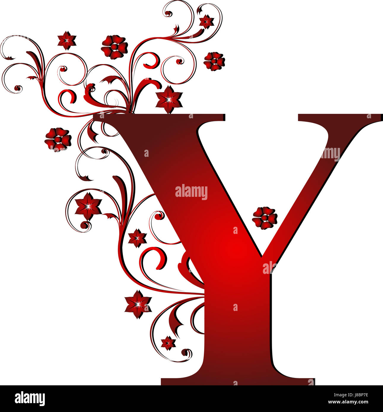 Lettera maiuscola red Foto Stock