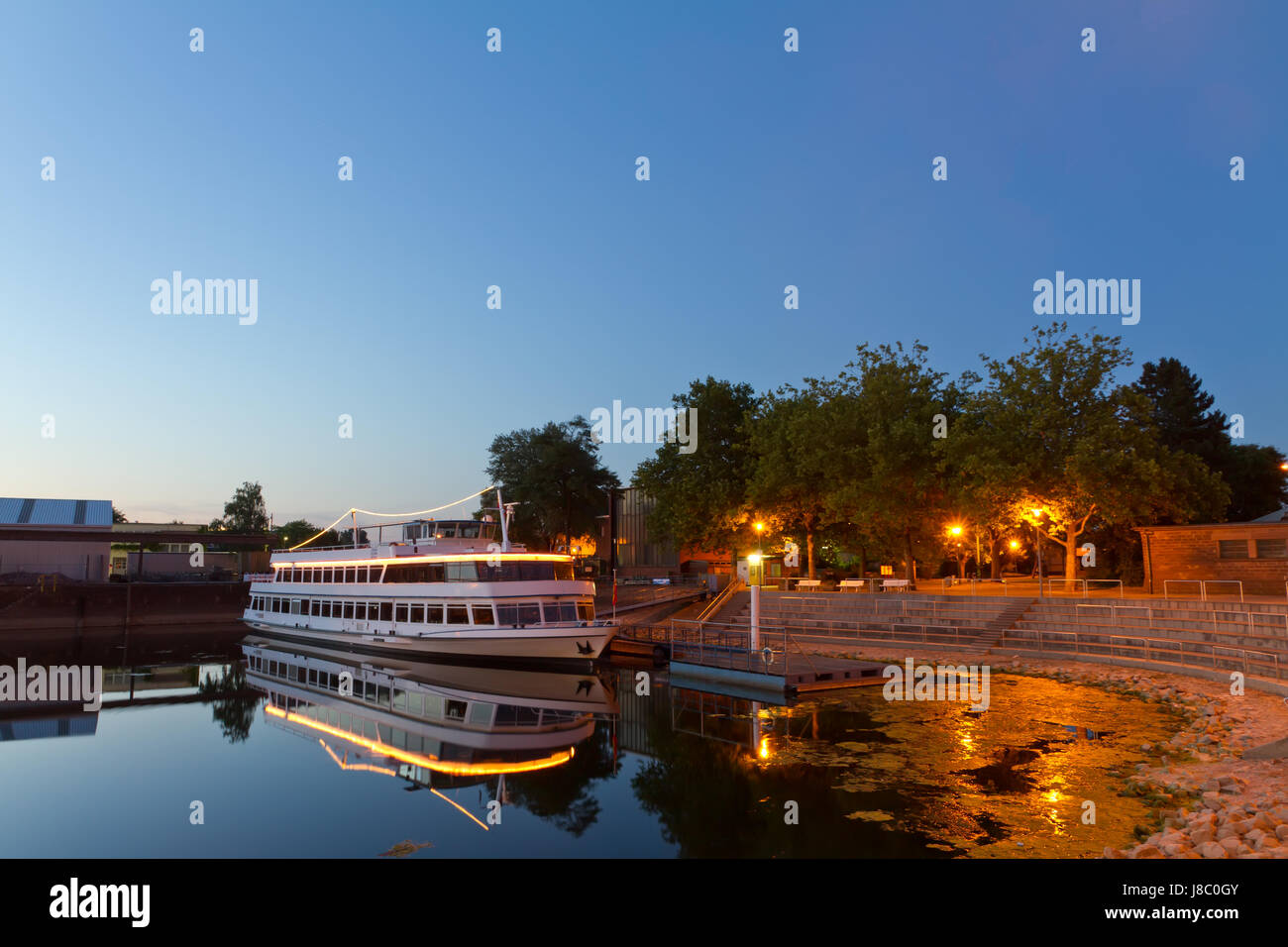 Porto, dock, passeggero, camicia, pontile, stazione, blu, viaggi, pubblico Foto Stock