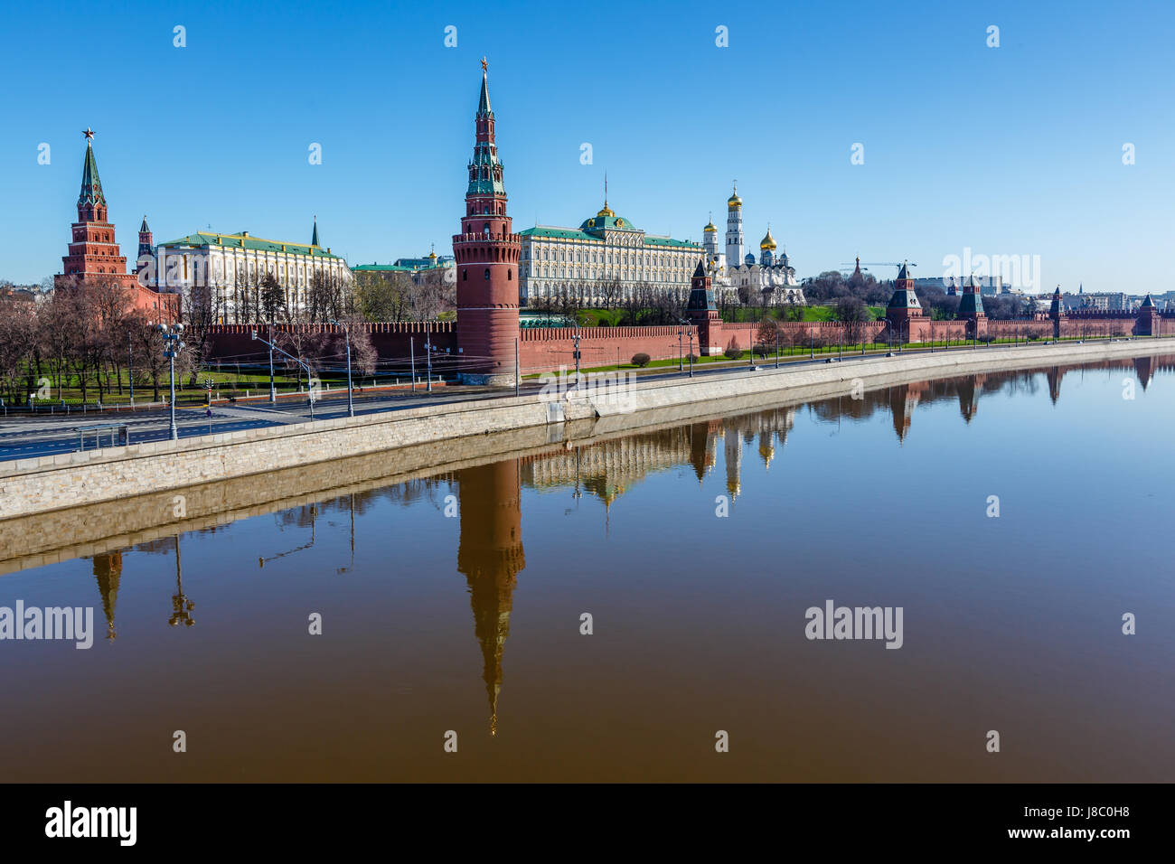 Cremlino di Mosca e di Ivan il grande campanile, Russia Foto Stock